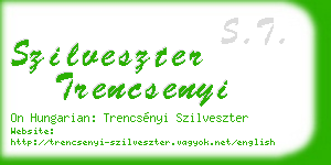 szilveszter trencsenyi business card